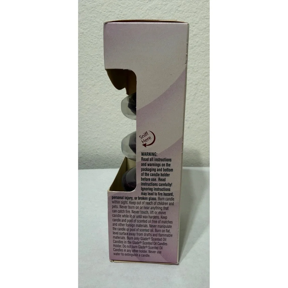 Glade Scented Oil Candle Refills Dewberry Dreams 3 Count 1.5oz Vintage 2006 NOS